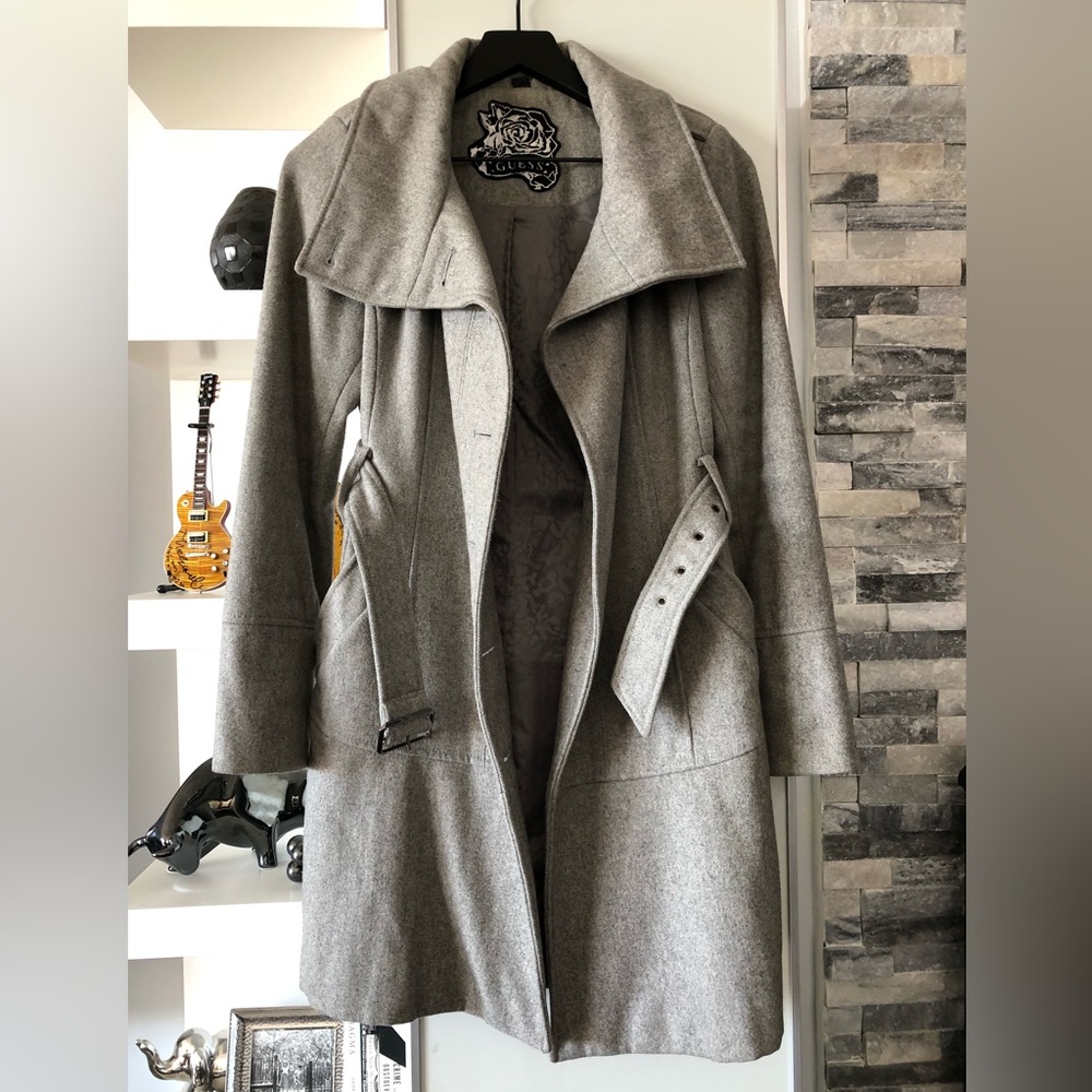 Guess Grey Peacoat